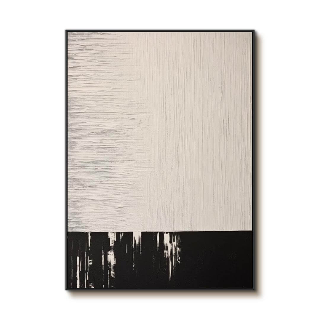 Large Black and White Abstract Canvas Art for Modern Interiors - Home Artsy
