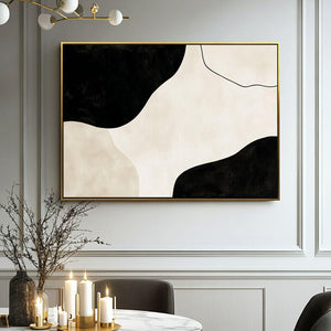 Black and White Abstract Art - Minimalist Modern Painting - Home Artsy
